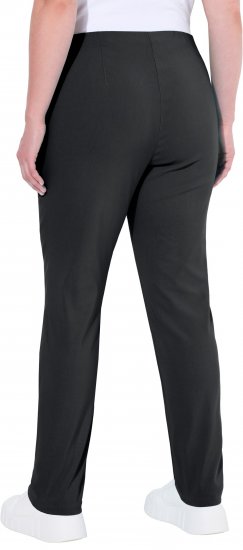 Ulla Popken Bengaline Slim Leg Sienna Fit Elastic Waist Pants Black - Τζιν & Παντελόνια για Γυναίκες σε Μεγάλες Μεγέθη – Plus Size - 