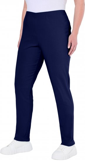 Ulla Popken Bengaline Slim Leg Sienna Fit Elastic Waist Pants Blue - Τζιν & Παντελόνια για Γυναίκες σε Μεγάλες Μεγέθη – Plus Size - 