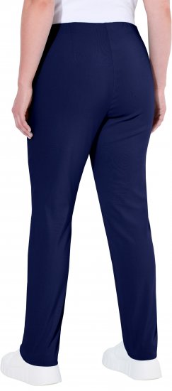 Ulla Popken Bengaline Slim Leg Sienna Fit Elastic Waist Pants Blue - Τζιν & Παντελόνια για Γυναίκες σε Μεγάλες Μεγέθη – Plus Size - 