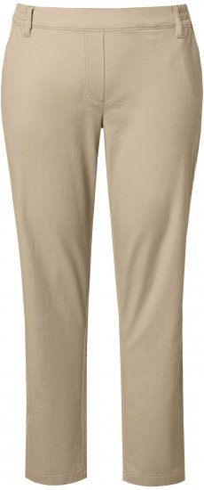 Ulla Popken Chino Elastic Waist Stretch Cotton Pants Brown - Τζιν & Παντελόνια για Γυναίκες σε Μεγάλες Μεγέθη – Plus Size - 