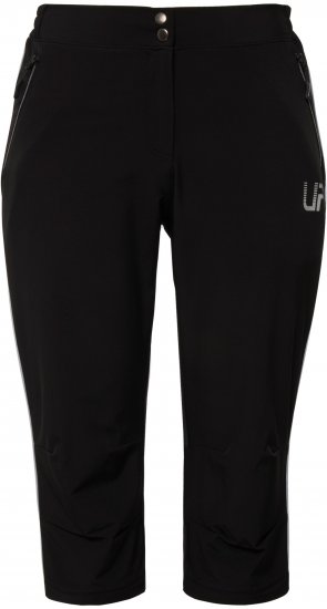 Ulla Popken Zip Off Reflective Detail Funtional Powerstretch Pants Black - Τζιν & Παντελόνια για Γυναίκες σε Μεγάλες Μεγέθη – Plus Size - 