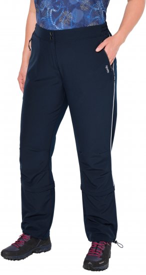 Ulla Popken Zip Off Reflective Detail Funtional Powerstretch Pants Navy - Τζιν & Παντελόνια για Γυναίκες σε Μεγάλες Μεγέθη – Plus Size - 