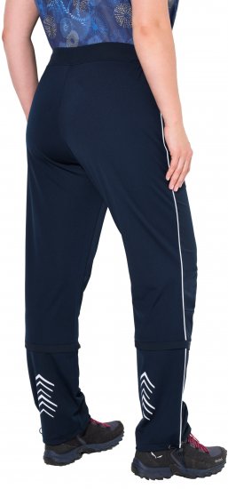 Ulla Popken Zip Off Reflective Detail Funtional Powerstretch Pants Navy - Τζιν & Παντελόνια για Γυναίκες σε Μεγάλες Μεγέθη – Plus Size - 