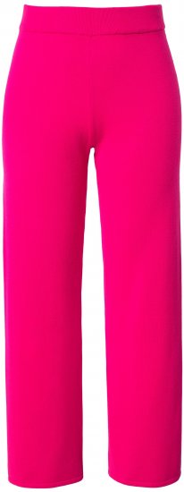 Ulla Popken Fine Sweater Knit Wide Leg Pants Red - Τζιν & Παντελόνια για Γυναίκες σε Μεγάλες Μεγέθη – Plus Size - 