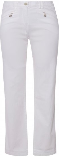 Ulla Popken Summer Pants Mony Snow White - Τζιν & Παντελόνια για Γυναίκες σε Μεγάλες Μεγέθη – Plus Size - 