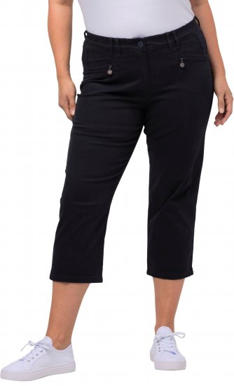 Ulla Popken Mony Stretch Capri Pants Navy - Τζιν & Παντελόνια για Γυναίκες σε Μεγάλες Μεγέθη – Plus Size - 