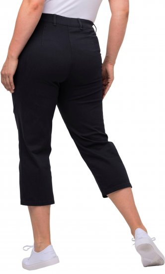 Ulla Popken Mony Stretch Capri Pants Navy - Τζιν & Παντελόνια για Γυναίκες σε Μεγάλες Μεγέθη – Plus Size - 