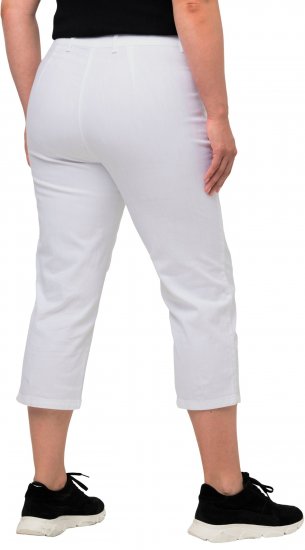 Ulla Popken Mony Stretch Capri Pants Snow White - Τζιν & Παντελόνια για Γυναίκες σε Μεγάλες Μεγέθη – Plus Size - 
