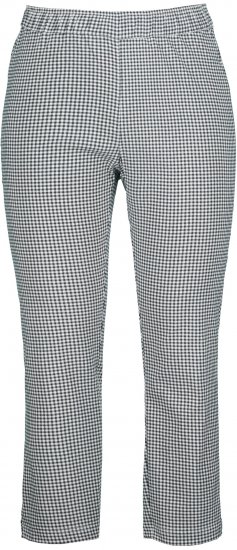 Ulla Popken Check Bengaline Slim Leg Sienna Fit Stretch Crop Pants Black - Τζιν & Παντελόνια για Γυναίκες σε Μεγάλες Μεγέθη – Plus Size - 