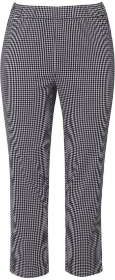 Ulla Popken Check Bengaline Slim Leg Sienna Fit Stretch Crop Pants Navy - Τζιν & Παντελόνια για Γυναίκες σε Μεγάλες Μεγέθη – Plus Size - 