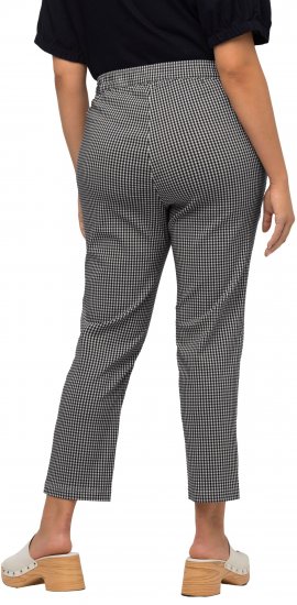 Ulla Popken Check Bengaline Slim Leg Sienna Fit Stretch Crop Pants Navy - Τζιν & Παντελόνια για Γυναίκες σε Μεγάλες Μεγέθη – Plus Size - 