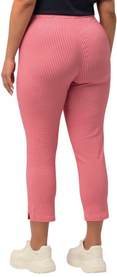Ulla Popken Check Bengaline Slim Leg Sienna Fit Stretch Crop Pants Light Pink - Τζιν & Παντελόνια για Γυναίκες σε Μεγάλες Μεγέθη – Plus Size - 