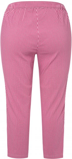 Ulla Popken Check Bengaline Slim Leg Sienna Fit Stretch Crop Pants Pale Lilac - Τζιν & Παντελόνια για Γυναίκες σε Μεγάλες Μεγέθη – Plus Size - 