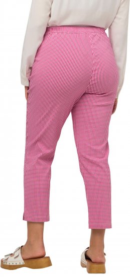 Ulla Popken Check Bengaline Slim Leg Sienna Fit Stretch Crop Pants Pale Lilac - Τζιν & Παντελόνια για Γυναίκες σε Μεγάλες Μεγέθη – Plus Size - 