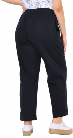 Ulla Popken Wide Leg Ruby Fit Stretch Chino Pants Navy - Τζιν & Παντελόνια για Γυναίκες σε Μεγάλες Μεγέθη – Plus Size - 