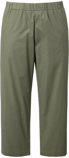 Ulla Popken Wide Leg Ruby Fit Stretch Chino Pants Green - Τζιν & Παντελόνια για Γυναίκες σε Μεγάλες Μεγέθη – Plus Size - 
