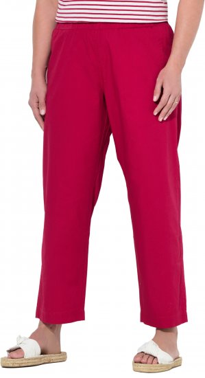 Ulla Popken Wide Leg Ruby Fit Stretch Chino Pants Salsa - Τζιν & Παντελόνια για Γυναίκες σε Μεγάλες Μεγέθη – Plus Size - 