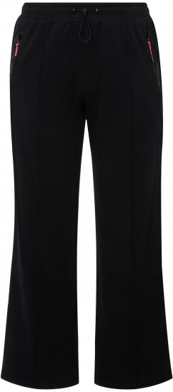Ulla Popken Holo Detail Sweatpants Black - Τζιν & Παντελόνια για Γυναίκες σε Μεγάλες Μεγέθη – Plus Size - 