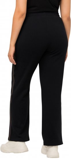 Ulla Popken Holo Detail Sweatpants Black - Τζιν & Παντελόνια για Γυναίκες σε Μεγάλες Μεγέθη – Plus Size - 