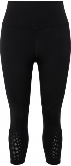 Ulla Popken Quick Dry Sport Crop Leggings Black - Τζιν & Παντελόνια για Γυναίκες σε Μεγάλες Μεγέθη – Plus Size - 