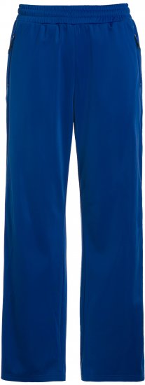 Ulla Popken Snap Placket Side Seam Wide Leg Recycled Polyester Knit Joggers Blue - Τζιν & Παντελόνια για Γυναίκες σε Μεγάλες Μεγέθη – Plus Size - 