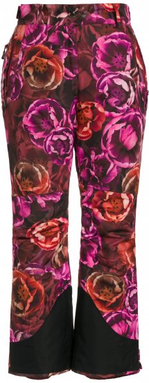 Ulla Popken Hyprar Rose Print Fully Lined Ski Pants Orange - Τζιν & Παντελόνια για Γυναίκες σε Μεγάλες Μεγέθη – Plus Size - 