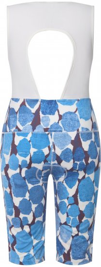 Ulla Popken Abstract Print Padded Cycling Shorts With Suspenders White - Τζιν & Παντελόνια για Γυναίκες σε Μεγάλες Μεγέθη – Plus Size - 