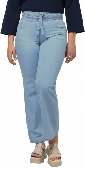 Ulla Popken Soft Denim Wide Leg Jeans Blue Denim - Τζιν & Παντελόνια για Γυναίκες σε Μεγάλες Μεγέθη – Plus Size - 