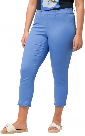 Ulla Popken Stretch Blend Bengaline Pants Blue - Τζιν & Παντελόνια για Γυναίκες σε Μεγάλες Μεγέθη – Plus Size - 