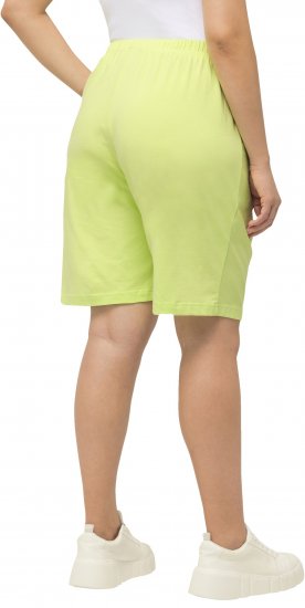 Ulla Popken Stretch Knit Bermuda Shorts Green - Τζιν & Παντελόνια για Γυναίκες σε Μεγάλες Μεγέθη – Plus Size - 