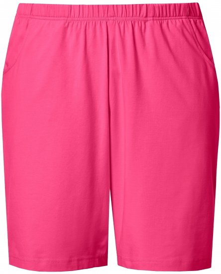 Ulla Popken Stretch Knit Bermuda Shorts Red - Τζιν & Παντελόνια για Γυναίκες σε Μεγάλες Μεγέθη – Plus Size - 
