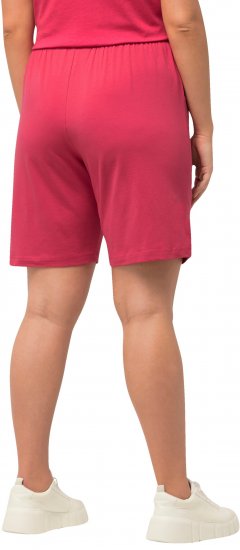 Ulla Popken Stretch Knit Bermuda Shorts Red - Τζιν & Παντελόνια για Γυναίκες σε Μεγάλες Μεγέθη – Plus Size - 