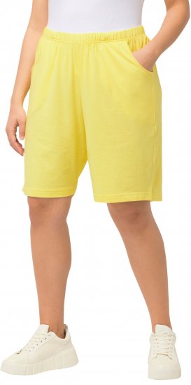 Ulla Popken Stretch Knit Bermuda Shorts Orange - Τζιν & Παντελόνια για Γυναίκες σε Μεγάλες Μεγέθη – Plus Size - 