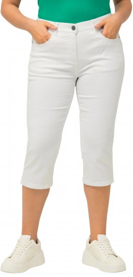 Ulla Popken Basic Capri Sarah Fit Jeans Snow White - Τζιν & Παντελόνια για Γυναίκες σε Μεγάλες Μεγέθη – Plus Size - 