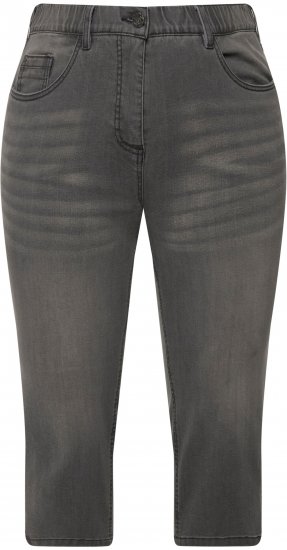 Ulla Popken Basic Capri Sarah Fit Jeans Gray - Τζιν & Παντελόνια για Γυναίκες σε Μεγάλες Μεγέθη – Plus Size - 
