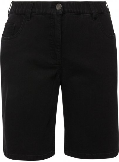 Ulla Popken Basic Denim Mandy Bermuda Shorts Black - Τζιν & Παντελόνια για Γυναίκες σε Μεγάλες Μεγέθη – Plus Size - 