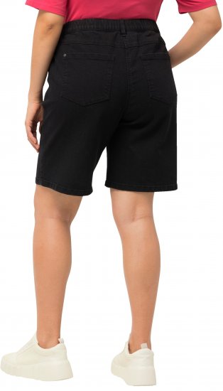 Ulla Popken Basic Denim Mandy Bermuda Shorts Black - Τζιν & Παντελόνια για Γυναίκες σε Μεγάλες Μεγέθη – Plus Size - 