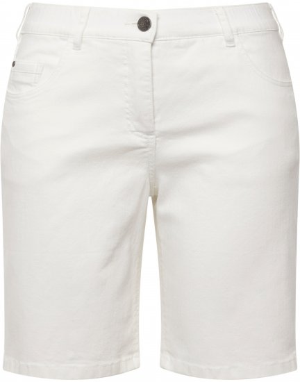 Ulla Popken Basic Denim Mandy Bermuda Shorts Snow White - Τζιν & Παντελόνια για Γυναίκες σε Μεγάλες Μεγέθη – Plus Size - 