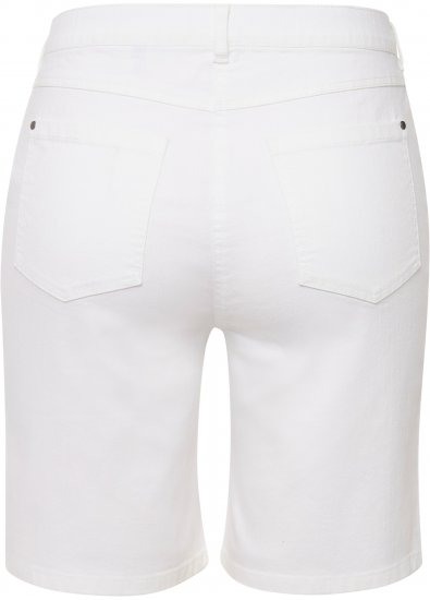 Ulla Popken Basic Denim Mandy Bermuda Shorts Snow White - Τζιν & Παντελόνια για Γυναίκες σε Μεγάλες Μεγέθη – Plus Size - 