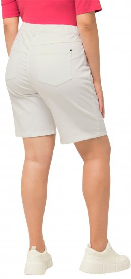 Ulla Popken Basic Denim Mandy Bermuda Shorts Snow White - Τζιν & Παντελόνια για Γυναίκες σε Μεγάλες Μεγέθη – Plus Size - 