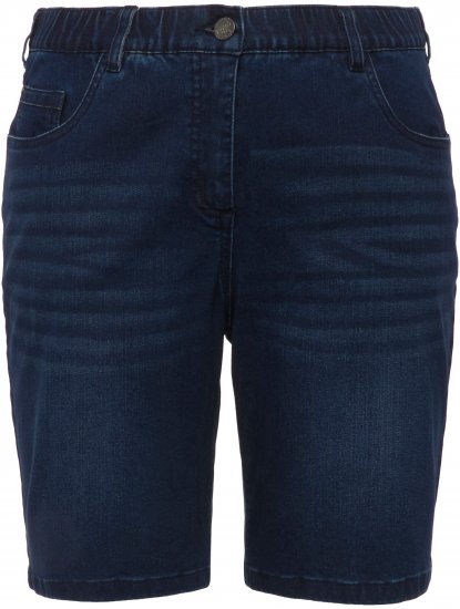 Ulla Popken Basic Denim Mandy Bermuda Shorts Blue Denim - Τζιν & Παντελόνια για Γυναίκες σε Μεγάλες Μεγέθη – Plus Size - 
