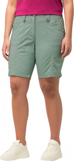Ulla Popken Cargo Bermuda Shorts Light Moss Green - Τζιν & Παντελόνια για Γυναίκες σε Μεγάλες Μεγέθη – Plus Size - 