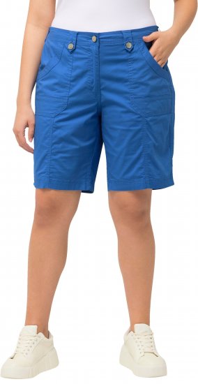 Ulla Popken Cargo Bermuda Shorts Royal Blue - Τζιν & Παντελόνια για Γυναίκες σε Μεγάλες Μεγέθη – Plus Size - 