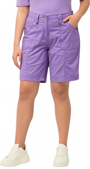 Ulla Popken Cargo Bermuda Shorts Pale Lilac - Τζιν & Παντελόνια για Γυναίκες σε Μεγάλες Μεγέθη – Plus Size - 