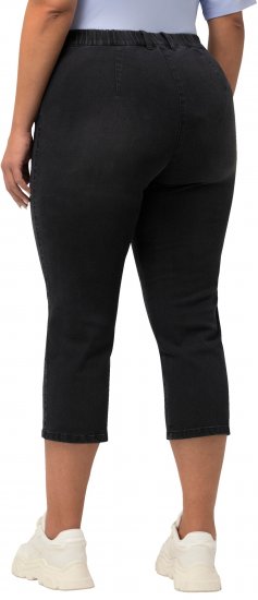 Ulla Popken Cropped Stretch Blend Mony Jeans Black - Τζιν & Παντελόνια για Γυναίκες σε Μεγάλες Μεγέθη – Plus Size - 