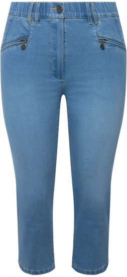Ulla Popken Cropped Stretch Blend Mony Jeans Blue - Τζιν & Παντελόνια για Γυναίκες σε Μεγάλες Μεγέθη – Plus Size - 