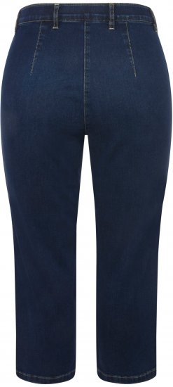 Ulla Popken Cropped Stretch Blend Mony Jeans Blue Denim - Τζιν & Παντελόνια για Γυναίκες σε Μεγάλες Μεγέθη – Plus Size - 