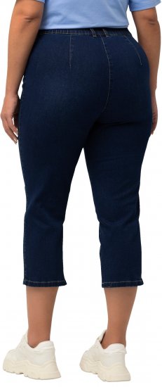 Ulla Popken Cropped Stretch Blend Mony Jeans Blue Denim - Τζιν & Παντελόνια για Γυναίκες σε Μεγάλες Μεγέθη – Plus Size - 
