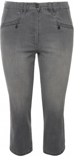 Ulla Popken Cropped Stretch Blend Mony Jeans Denim Blue - Τζιν & Παντελόνια για Γυναίκες σε Μεγάλες Μεγέθη – Plus Size - 