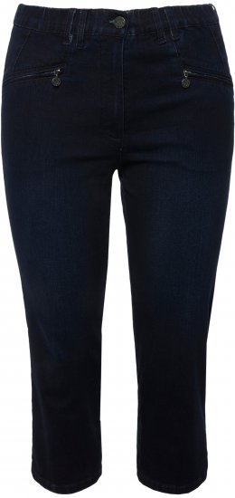 Ulla Popken Cropped Stretch Blend Mony Jeans Denim Blue - Τζιν & Παντελόνια για Γυναίκες σε Μεγάλες Μεγέθη – Plus Size - 